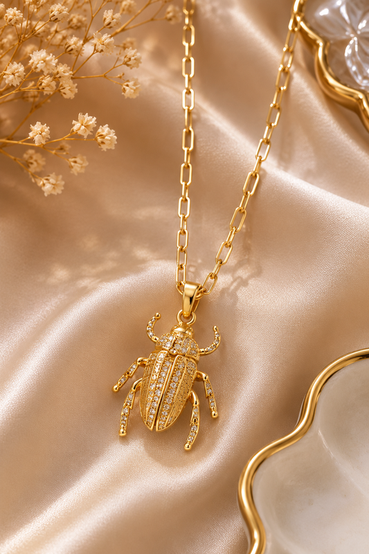 Balance Beetle Amulet Necklace